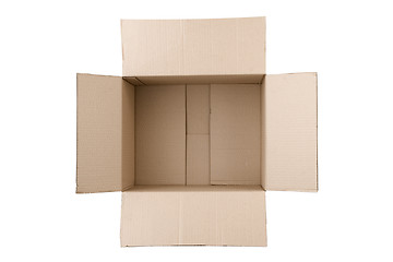 Image showing open corrugated cardboard box