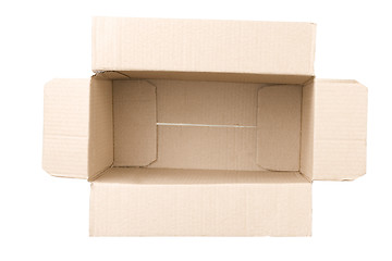 Image showing open corrugated cardboard box