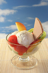 Image showing Fruit sundae