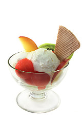 Image showing Fruit sundae