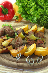 Image showing Moroccan meat skewers