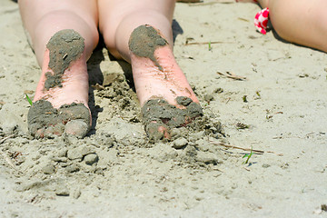 Image showing rest on the sand beach