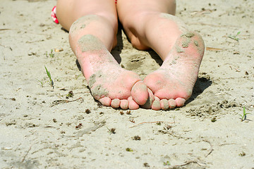 Image showing rest on the sand beach