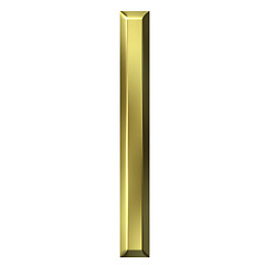 Image showing 3d golden letter l