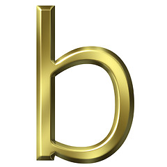 Image showing 3d golden letter b