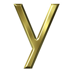 Image showing 3d golden letter y