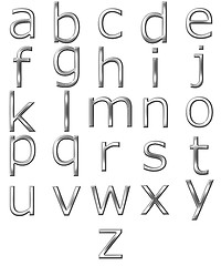 Image showing 3d silver alphabet