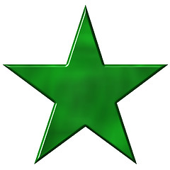 Image showing 3D Green Star