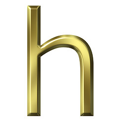 Image showing 3d golden letter h