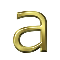 Image showing 3d golden letter a