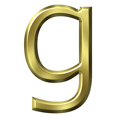 Image showing 3d golden letter g