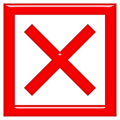 Image showing 3d rejected or rated X sign