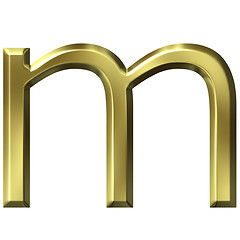 Image showing 3d golden letter m