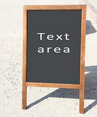 Image showing Restaurant menu chalkboard 