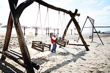 Image showing Play spot on the beach