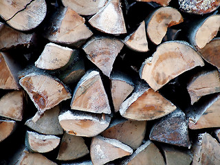 Image showing Pile of wood