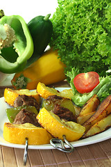 Image showing Moroccan meat skewers