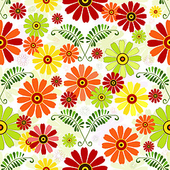 Image showing Seamless floral white pattern 