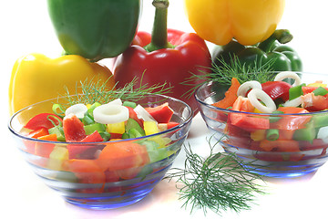 Image showing Bell pepper salad