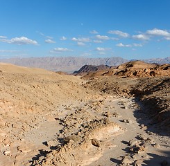 Image showing Dry creek in rocky desert