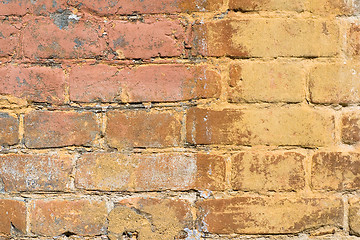 Image showing Painted brick wall