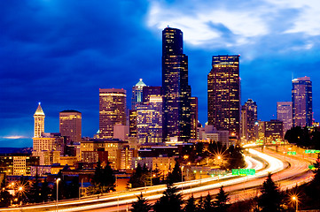 Image showing Seattle at night