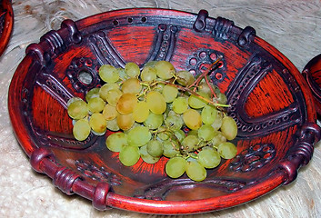 Image showing Grapes On Plate