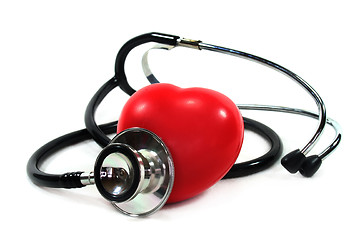 Image showing Stethoscope with heart