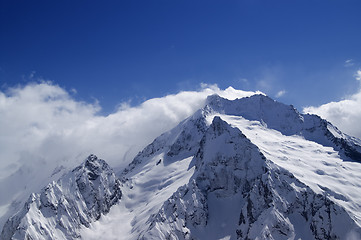 Image showing Mountains in cloud