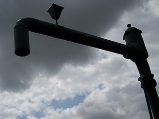 Image showing old water pump at the railway station