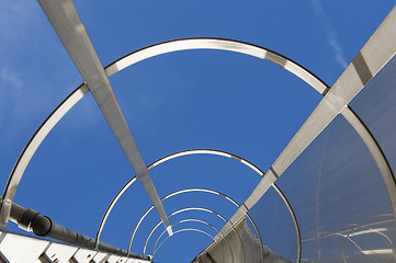 Image showing Stainless steel stairway