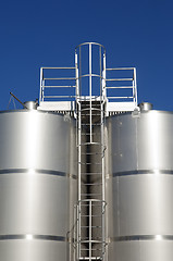 Image showing Stainless steel tanks