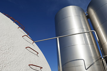 Image showing Tanks in a winery