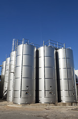 Image showing Stainless steel tanks
