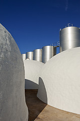 Image showing Tanks in a winery