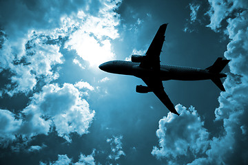 Image showing  airplane and cloud