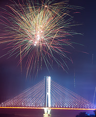 Image showing bridge night