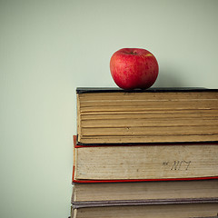 Image showing book and apple