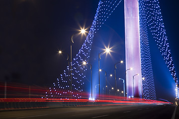 Image showing bridge night