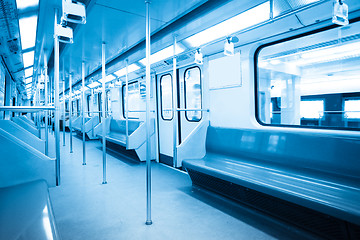 Image showing interior of subway train