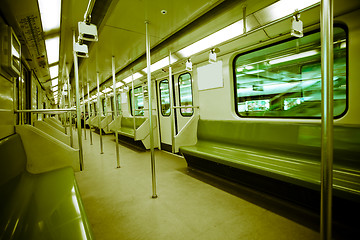 Image showing interior of subway train