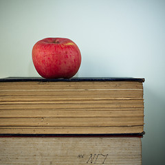 Image showing book and apple