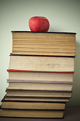 Image showing book and apple