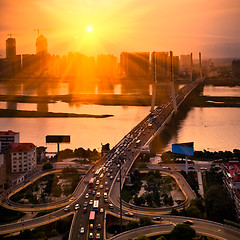 Image showing night view of city