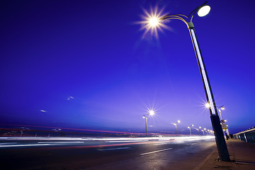 Image showing bridge night