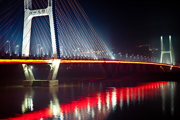 Image showing bridge night