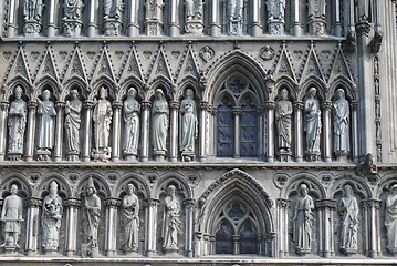 Image showing sculptures on church