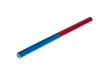 Image showing Red and blue pencil 