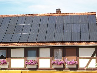 Image showing ,Solar panels on the roof