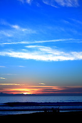 Image showing Sunset Ocean Blue